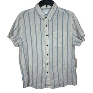 Katin Alan Shirt Men's Size Medium Linen Blend Beach Casual Coastal